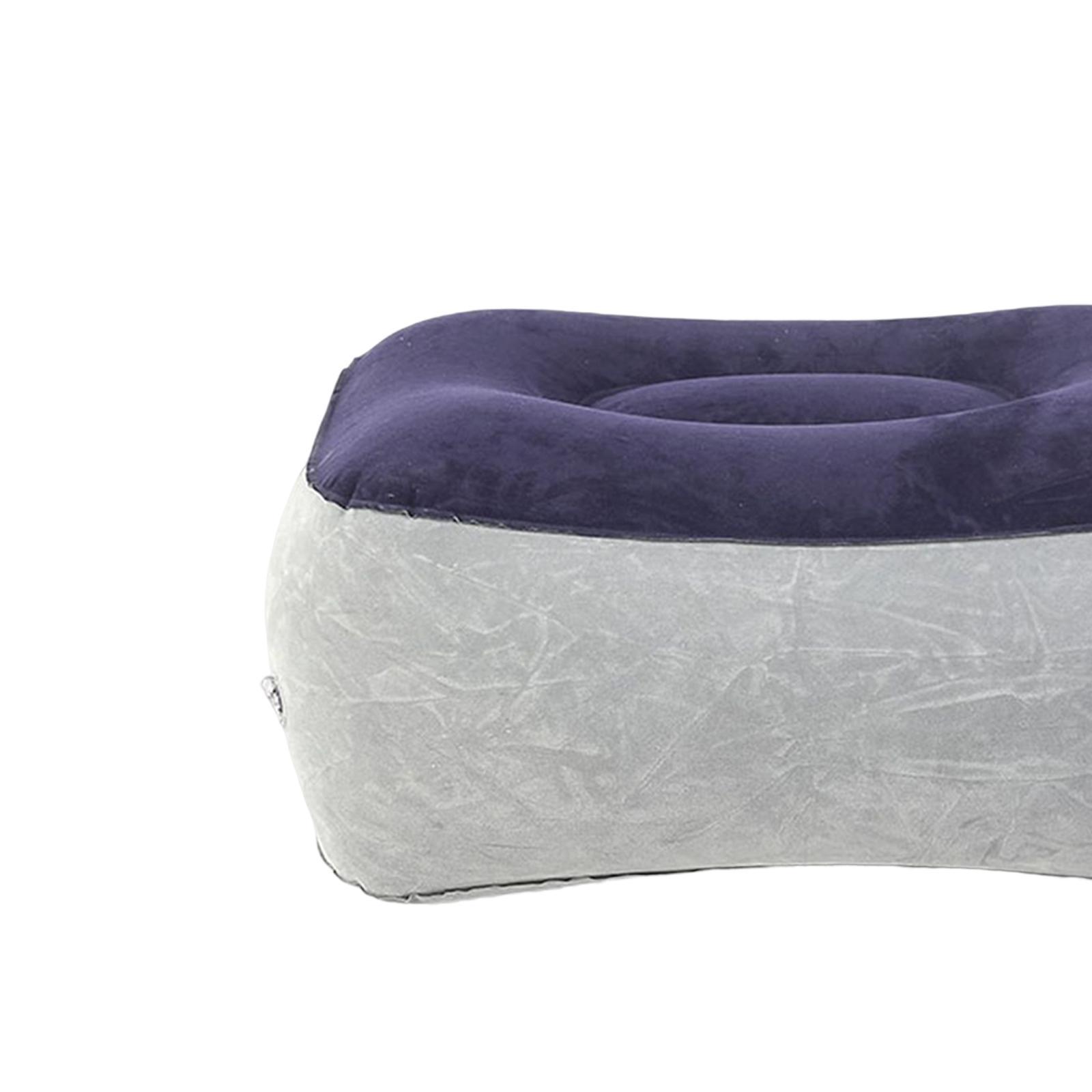 Inflatable Foot Rest with Inflator Leg Feet Relaxing Tool for Travelling Flights