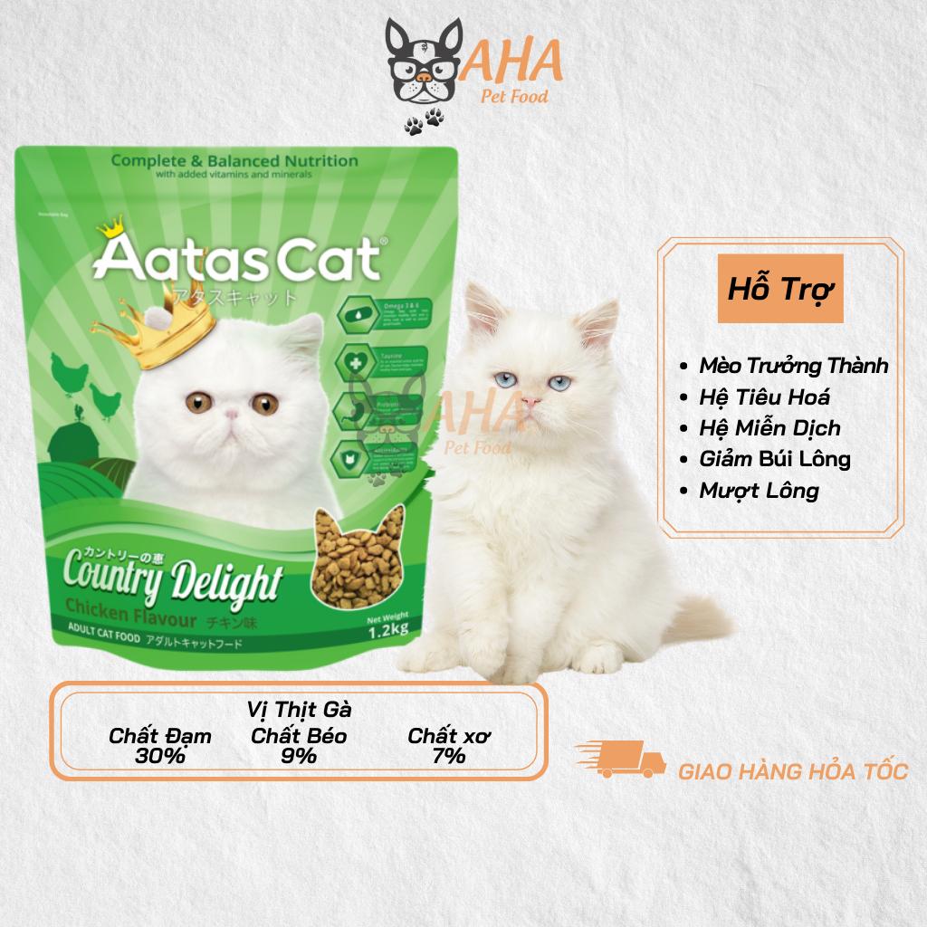 Thức Ăn Cho Mèo Ba Tư Aatas Cat Bao 1,2kg Vị Cá Hồi Cá Ngừ Cá Mòi Gà