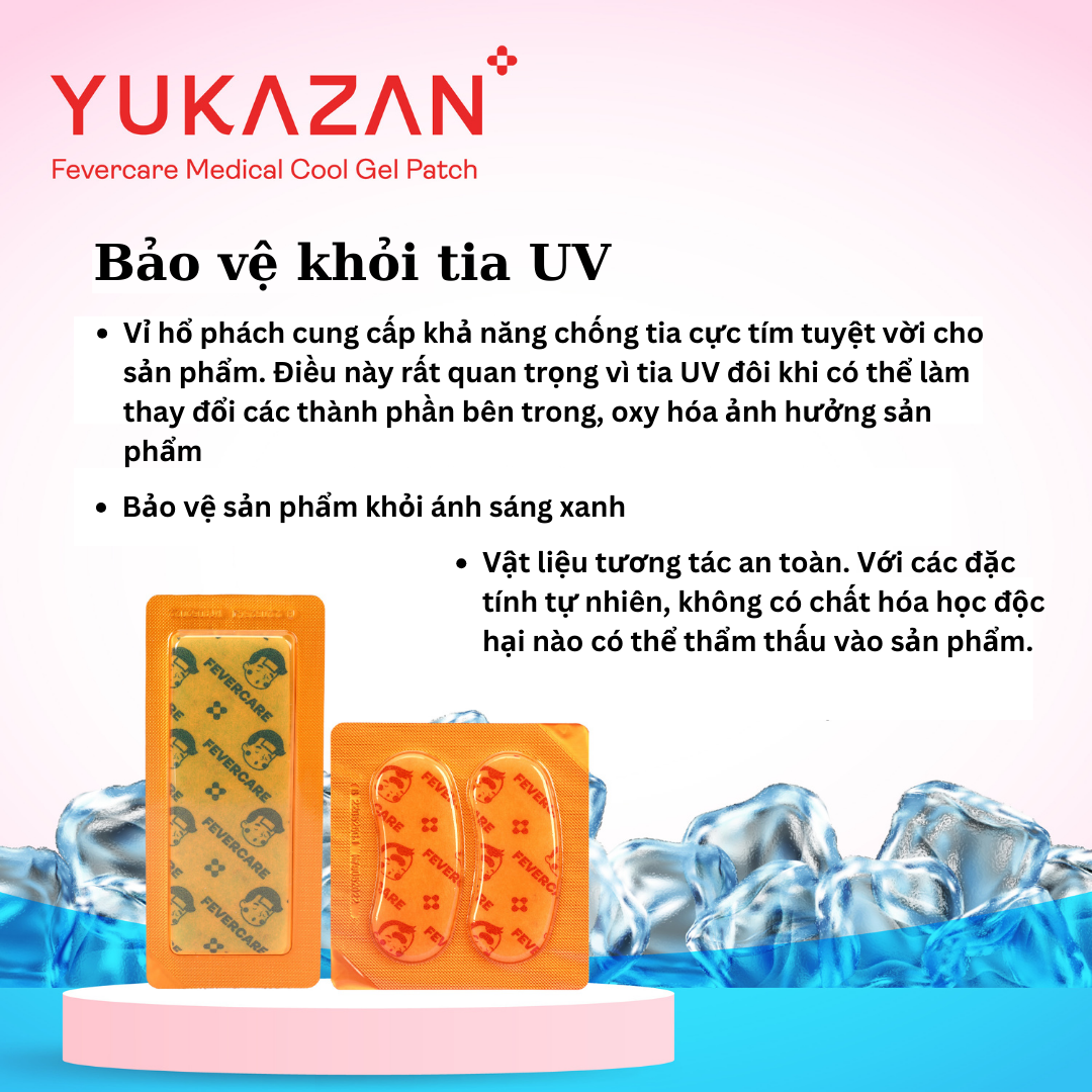 Miếng dán hạ sốt Yukazan cho trẻ em - Gói 2 miếng