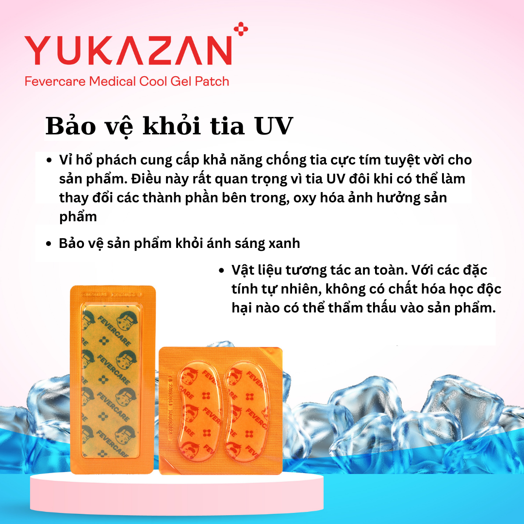 Hộp 6 miếng dán hạ sốt Yukazan cho trẻ em - Hạ sốt, giảm nhiệt