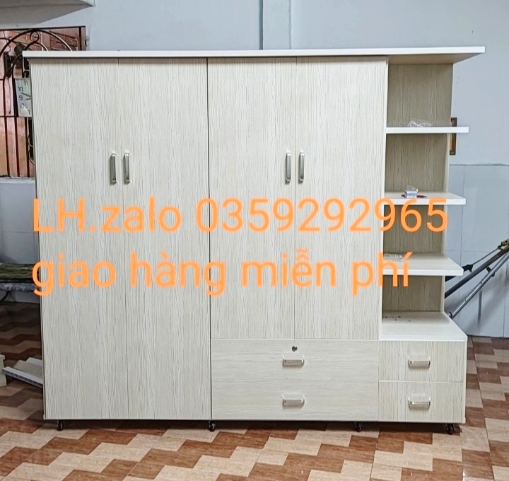 Tủ nhựa đài Loan 4 cánh 1 kệ
