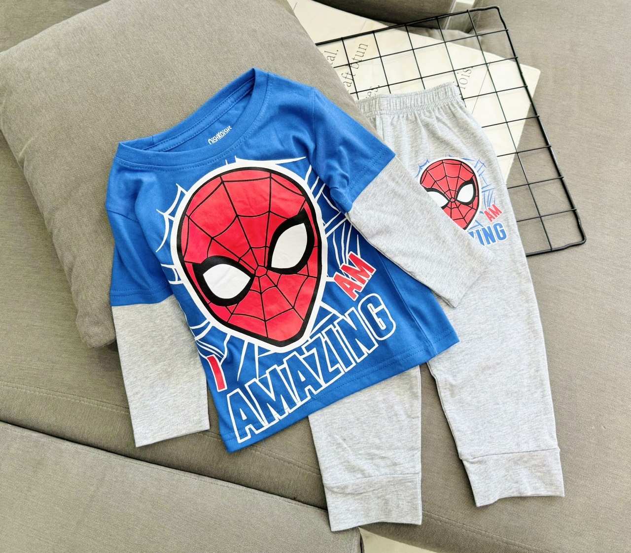 Đồ bộ bé trai, bộ ngủ dài tay cho bé trai size lớn 12-40KG chất thun cotton mềm mịn mát