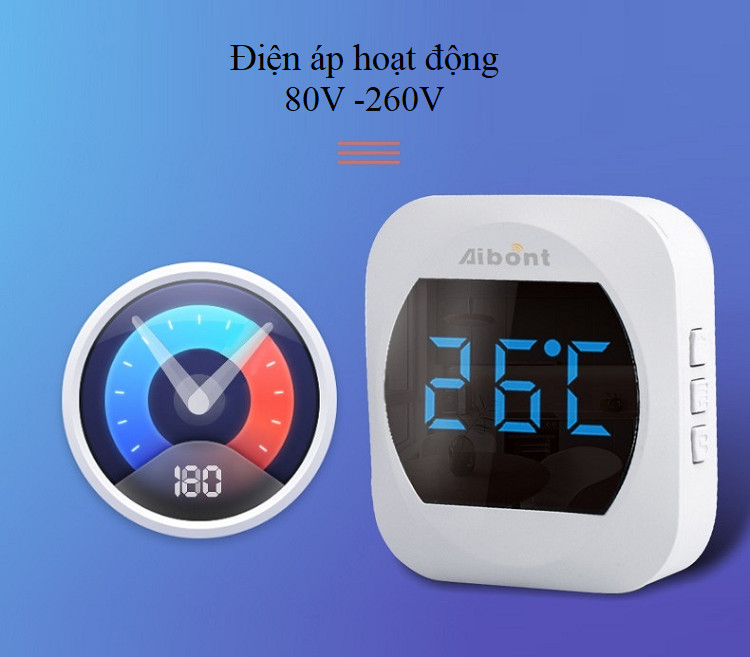 Chuông cửa không dây hiển thị nhiệt độ Aibont R195-WW