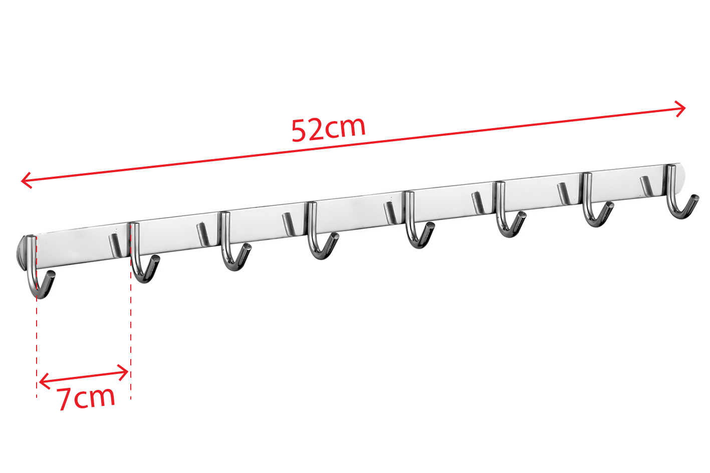 Móc treo quần áo Inox tròn 8 móc Yamato MA02-8