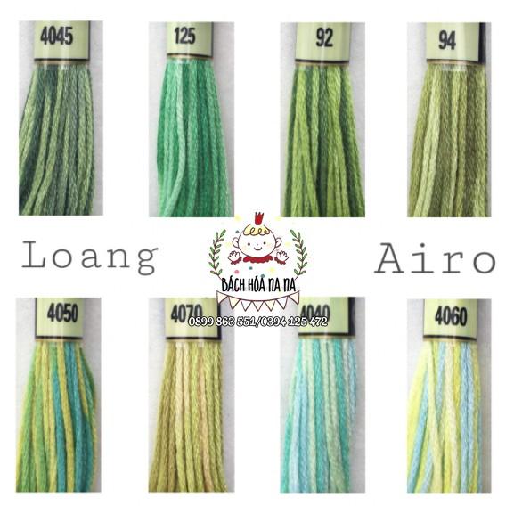 Tép lẻ Chỉ loang Airo đầy đủ 54 màu - Chỉ thêu Airo Cotton Variations - Thêu Tay / Trang Trí Handmade Bách hóa Na Na