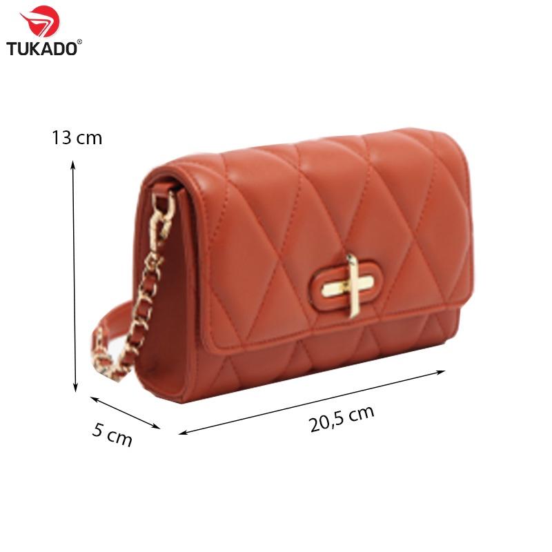 Túi Xách Nữ Đeo Chéo MICOCAH Dáng Công Sở Thời Trang Vân Quả Trám Sang Trọng Thanh Lịch Da Cao Cấp Cực Đẹp MC61 - Tukado