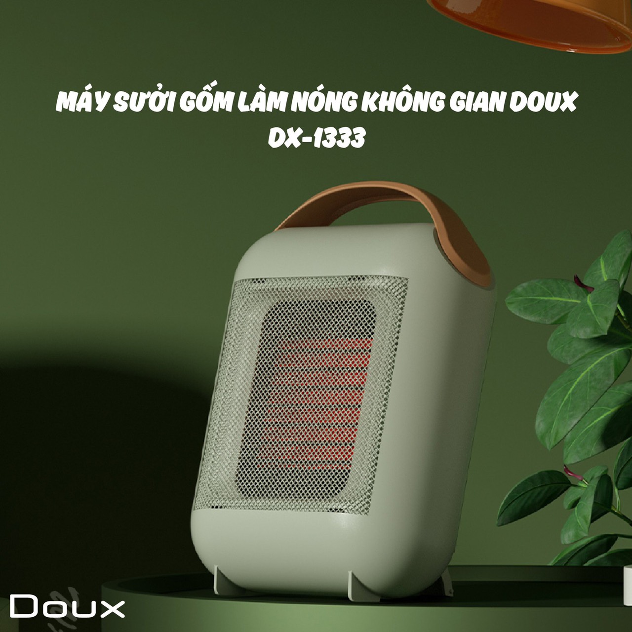 Máy sưởi gốm Doux DX-1333 công nghệ mới tiết kiệm điện năng, an toàn tiện lợi - Hàng chính hãng