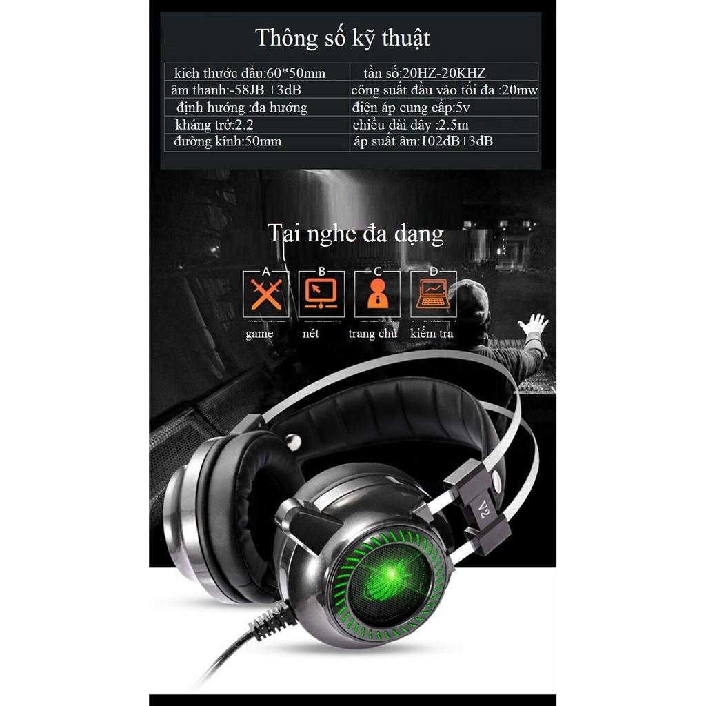 Tai Nghe Chụp Tai ️️ Tai Nghe Có Dây Phát Sáng Củ Tai - Tai Nghe Headphone 7.1 V2 Đệm Tai Êm Ái