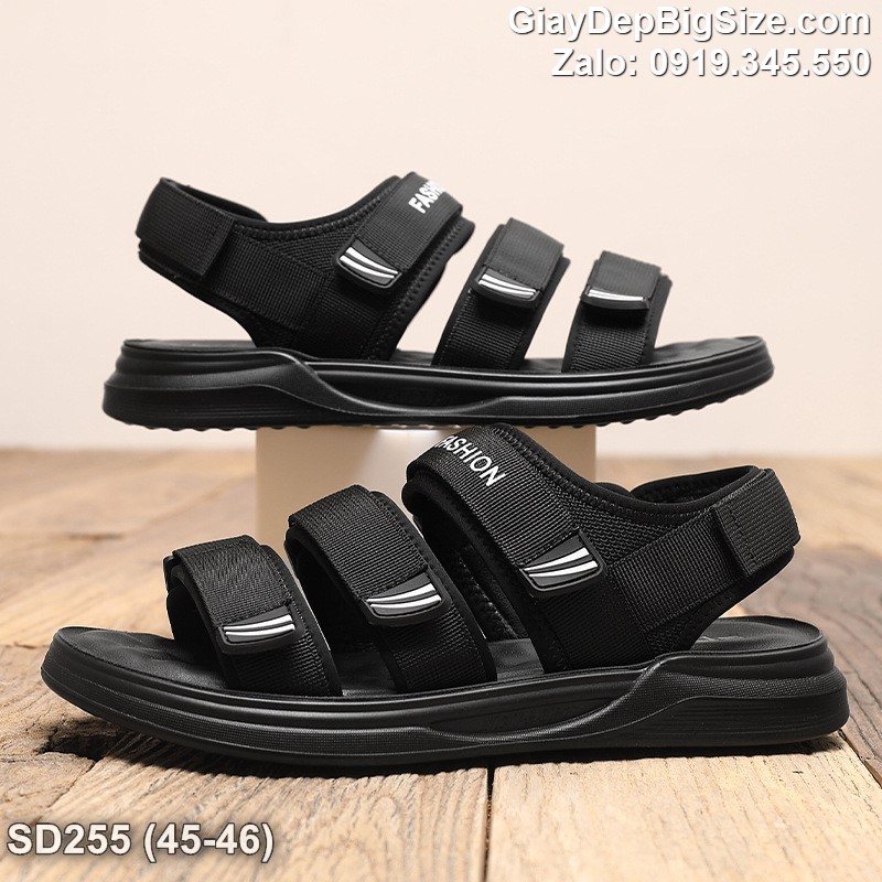 Giày xăng đan vải dù, dép quai hậu cỡ lớn 45 46 47 48 cho nam cao to chân ú bè. Big size sandals for wide feet