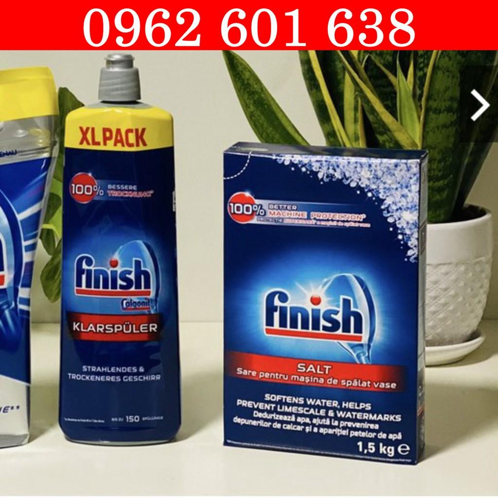 Combo Bột rửa bát Finish 2,5kg + nước bóng finish 750ml + muối Finish 1.5kg