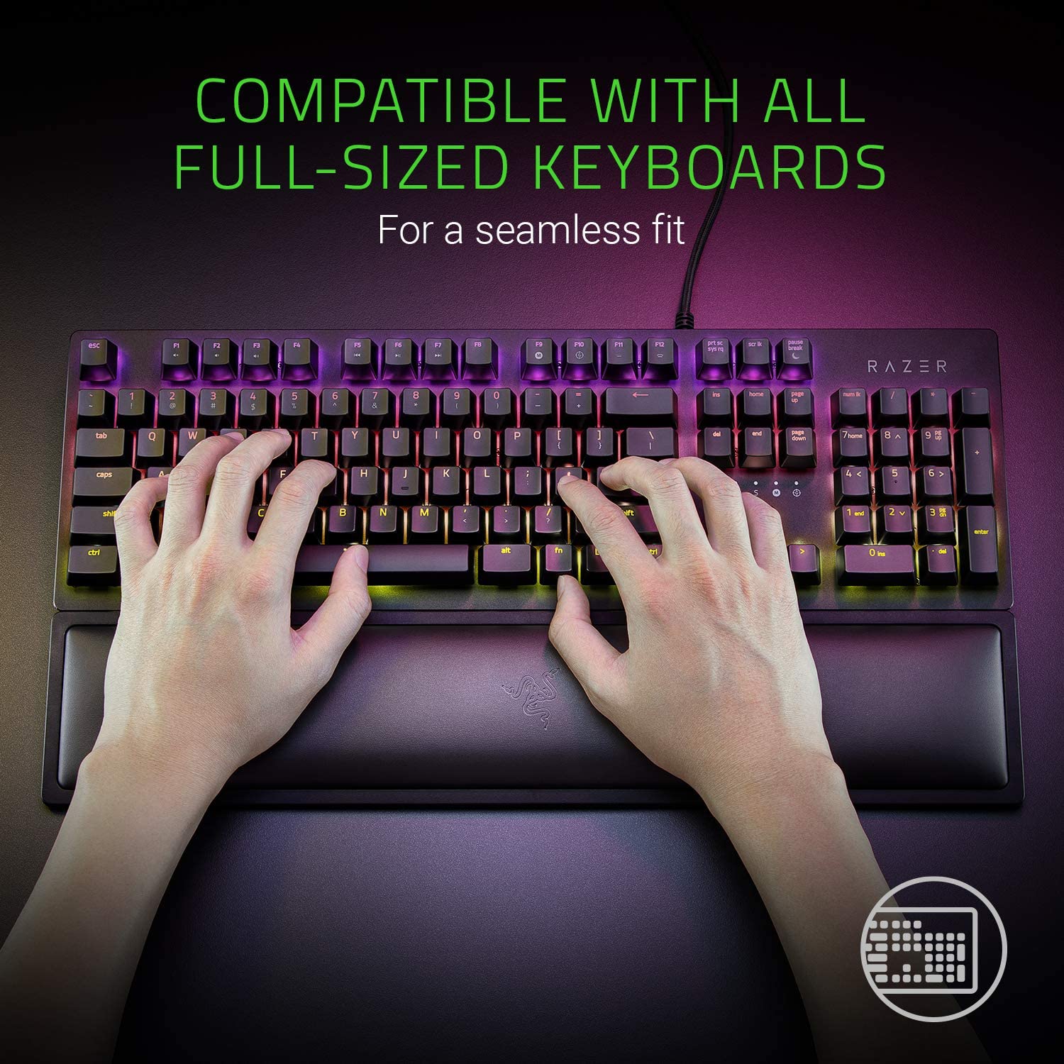 Tấm kê tay bàn phím Razer Ergonomic Wrist Rest_Mới, hàng chính hãng