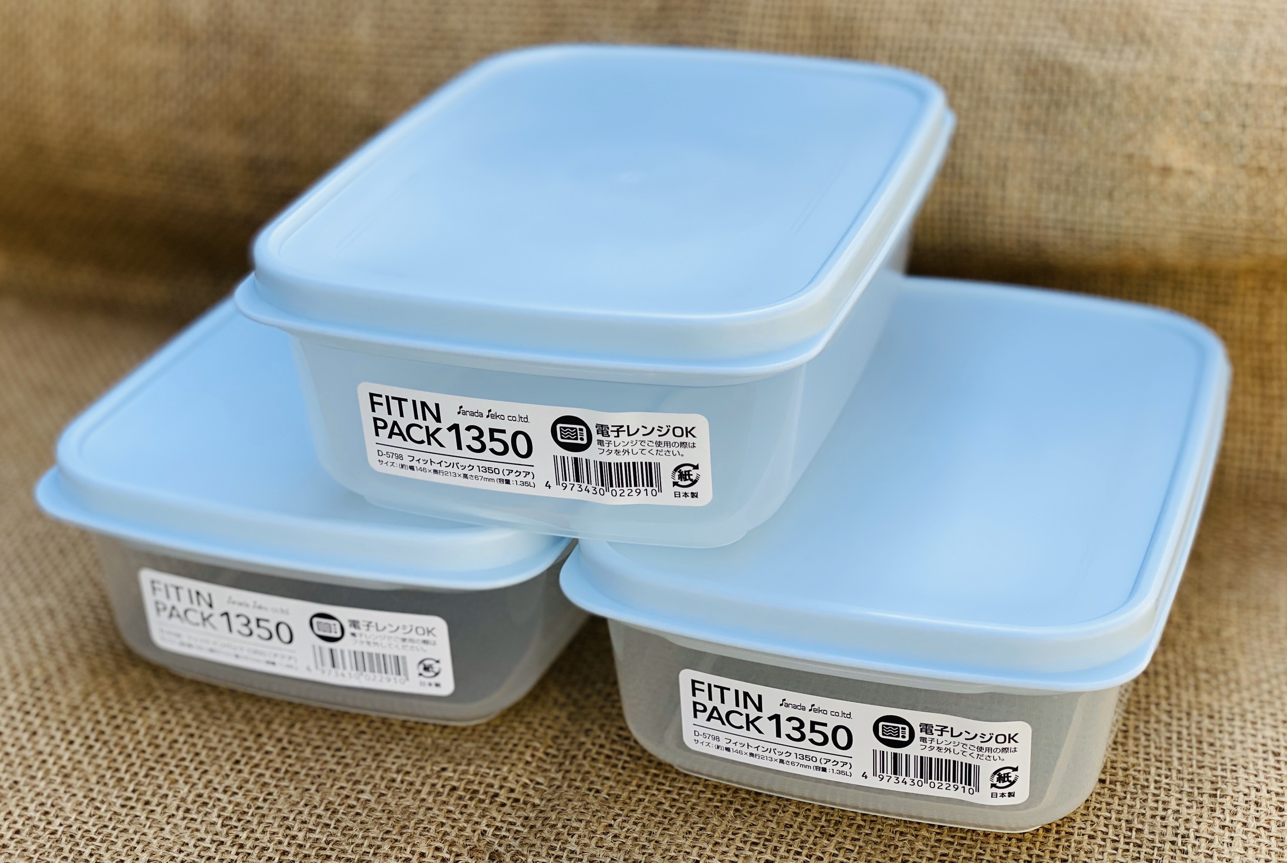 Bộ 11 hộp nhựa nắp dẻo nội địa Nhật 150ml ,300ml, 600ml, 900ml, 1350ml, 2200ml Fitin Pack