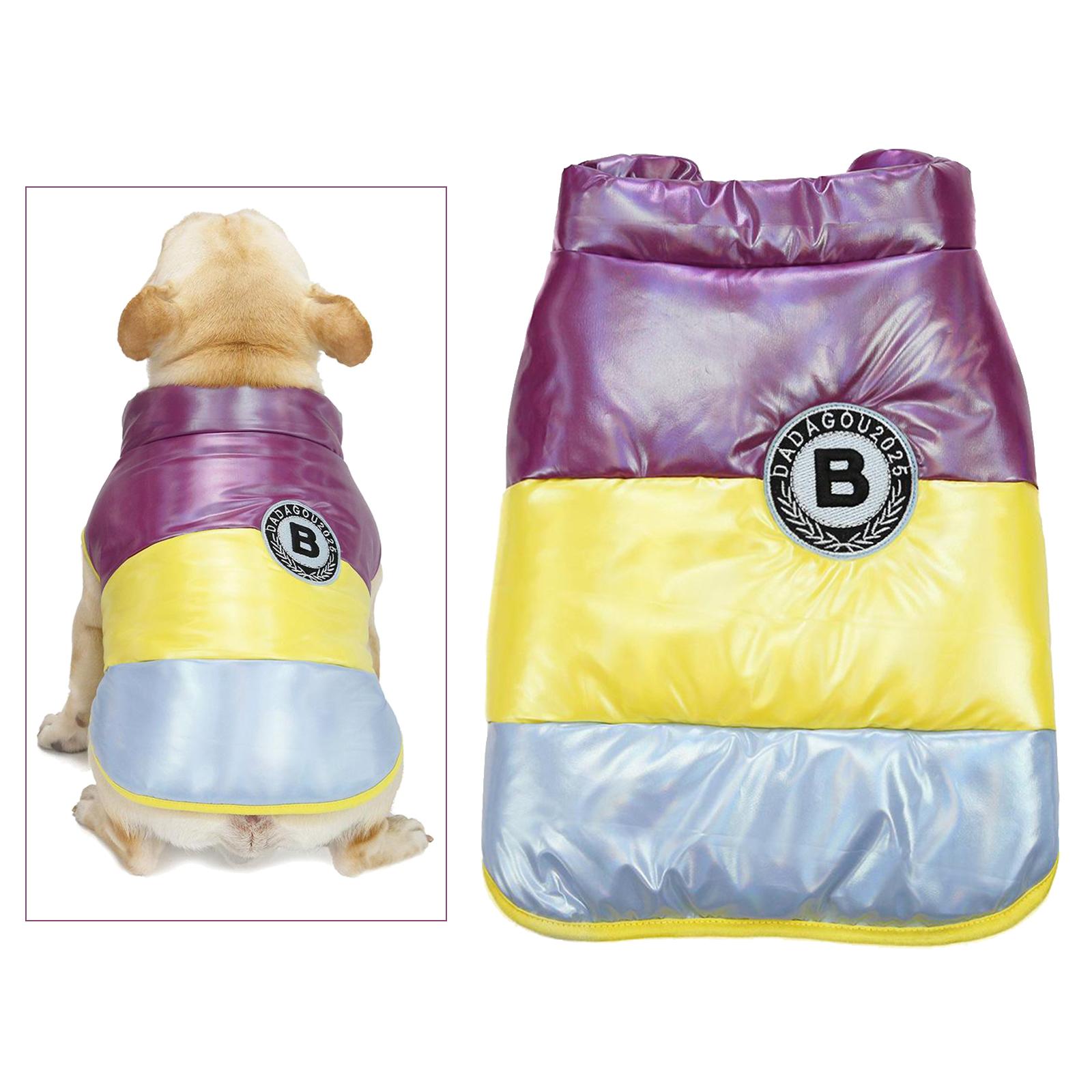 Pet Bulldog Dog Puppy Winter Warm Vest Coat Jacket Clothes Cozy Cold Weather