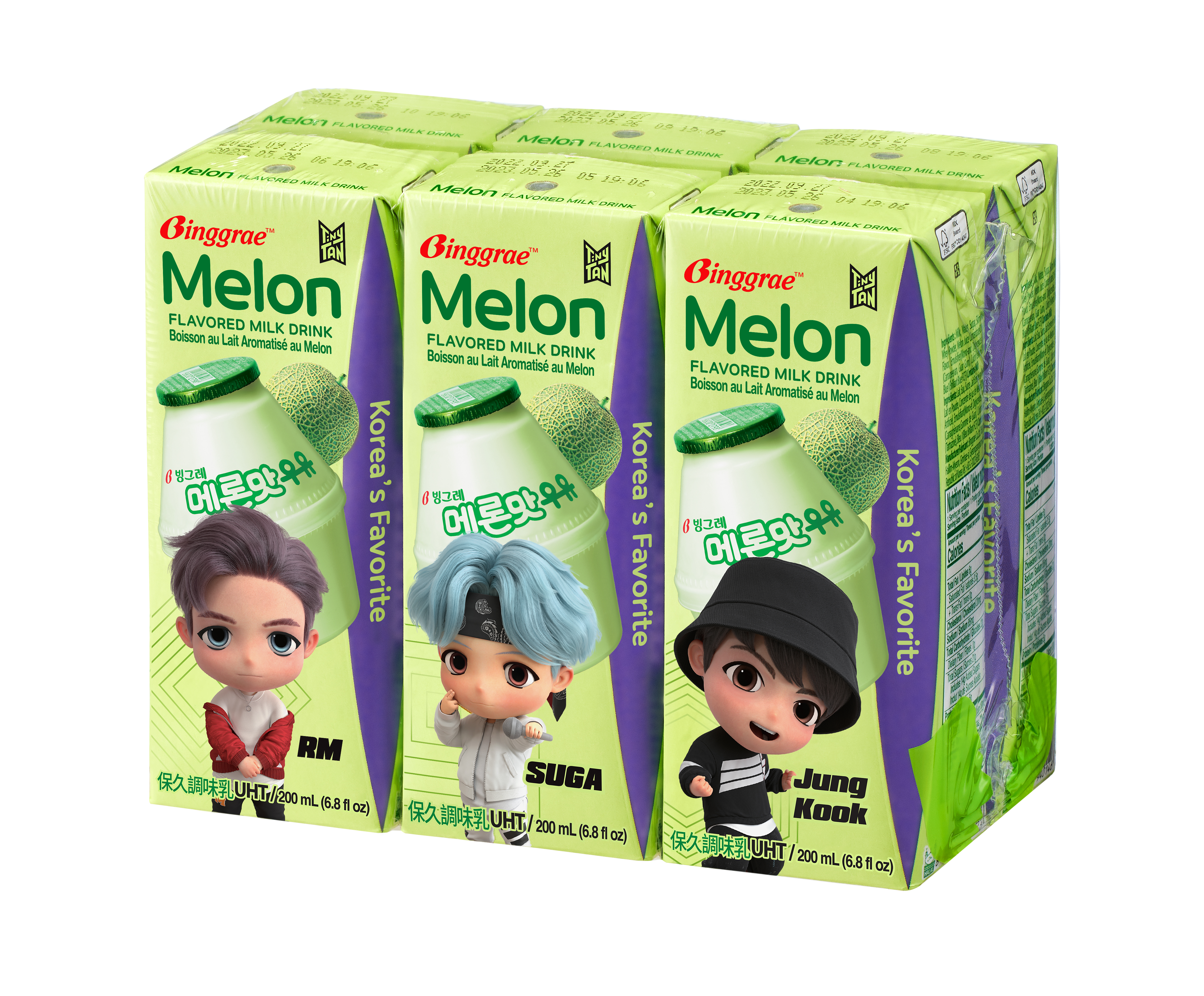 Thùng Sữa Dưa lưới Hàn Quốc Binggrae Melon Milk (200ml x 24 hộp)