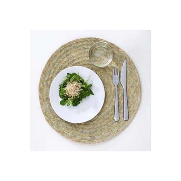 Set 5 tấm đế lót bàn ăn bằng lá buông dệt tay (Palm Slip Place Mat) - Màu xanh lá