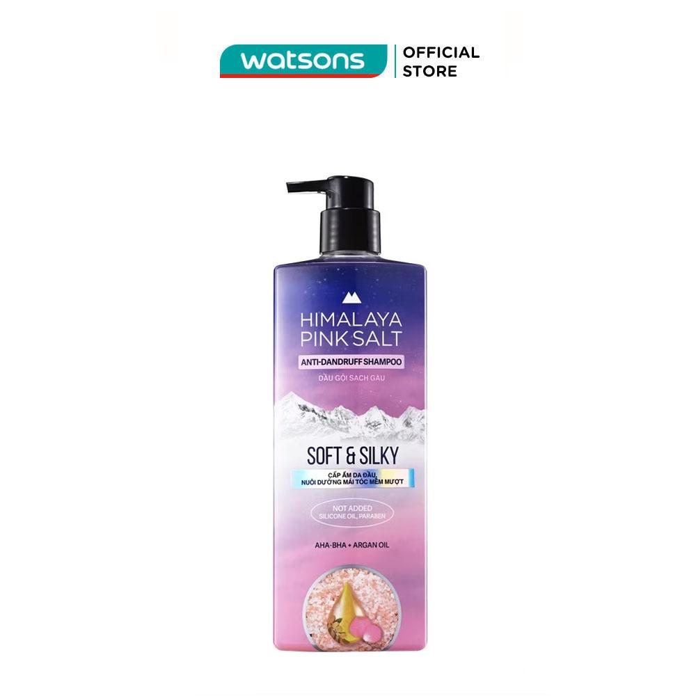 Dầu Gội Sạch Gàu Muối Hồng Himalaya Mềm Mượt Óng Ả Soft and Silky 650ml