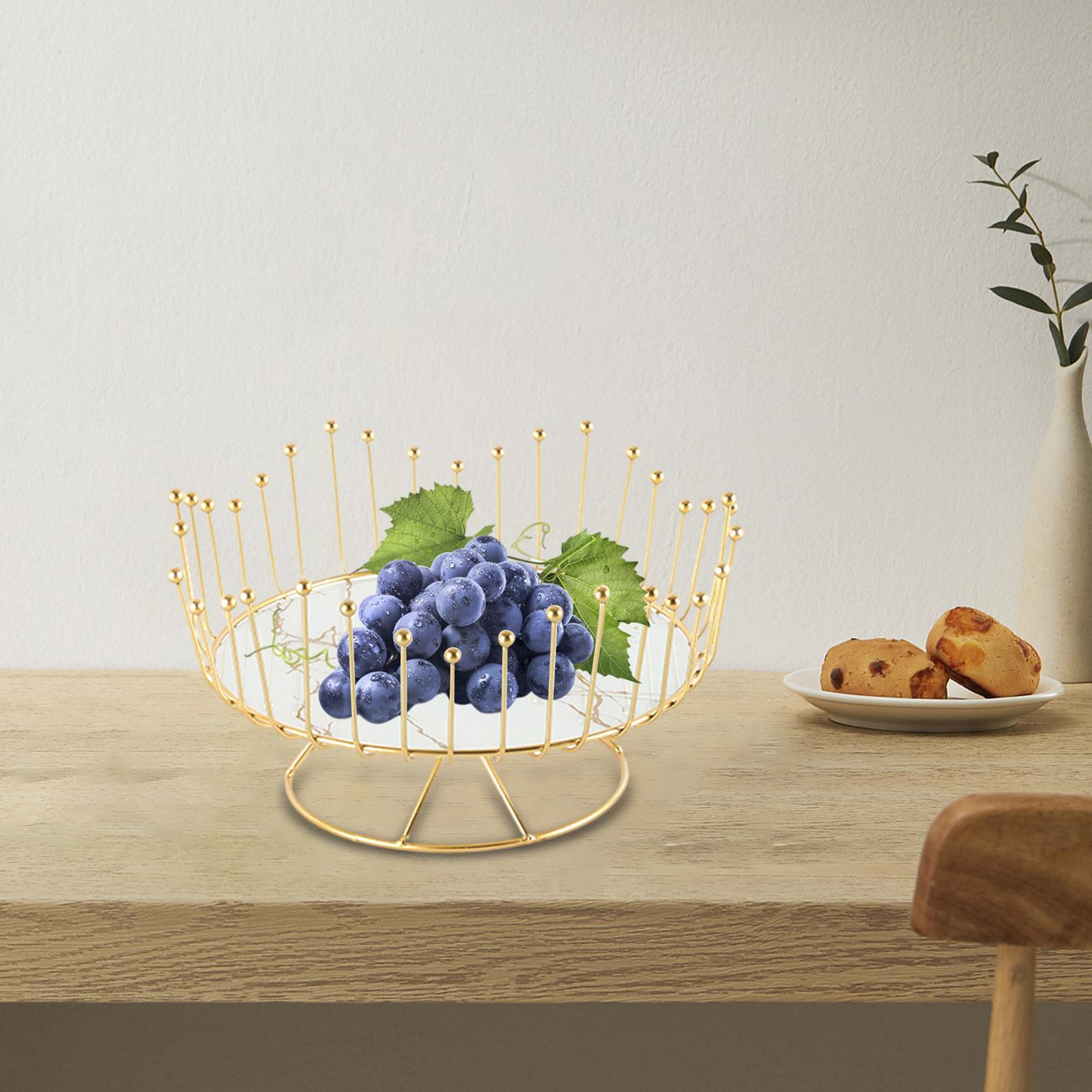 Fruit Storage Basket Metal Wire Fruit Bowl Fruit and Vegetables Holder ,Table Centerpiece Countertop Fruit Holder for Holiday