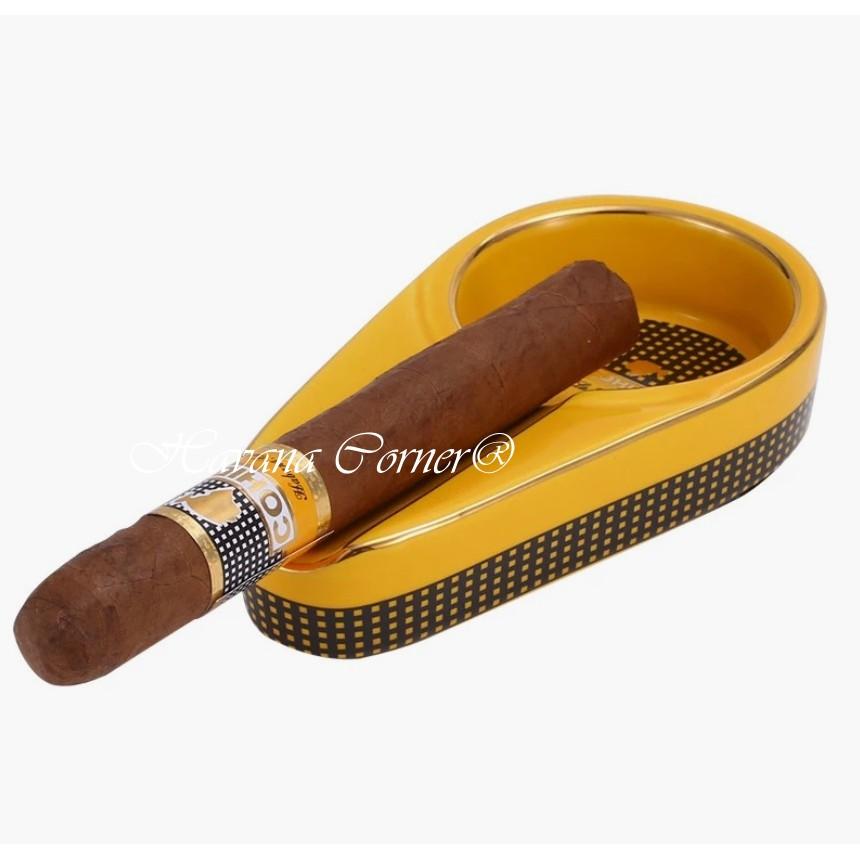 Gạt tàn sứ 1 điếu Cohiba màu vàng Gạt tàn xì gà