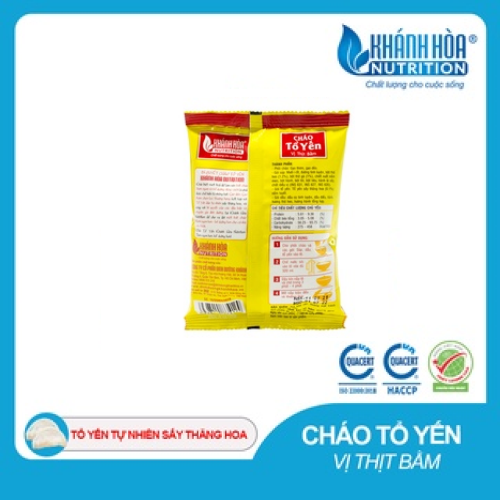 Cháo Tổ Yến Vị Thịt Bằm/ Cháo Đậu Xanh Tổ Yến Vị Thịt Bằm - Khánh Hòa NutriFoods - Cháo Ăn Liền Cao Cấp, Bổ Sung Dinh Dưỡng