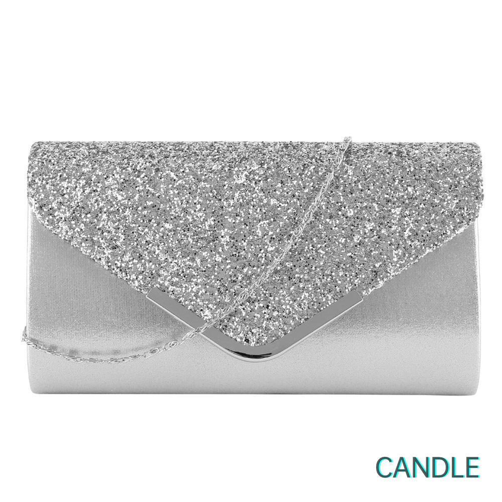 Túi Da Đeo Chéo Đính Kim Sa Lấp Lánh Cho Nữ