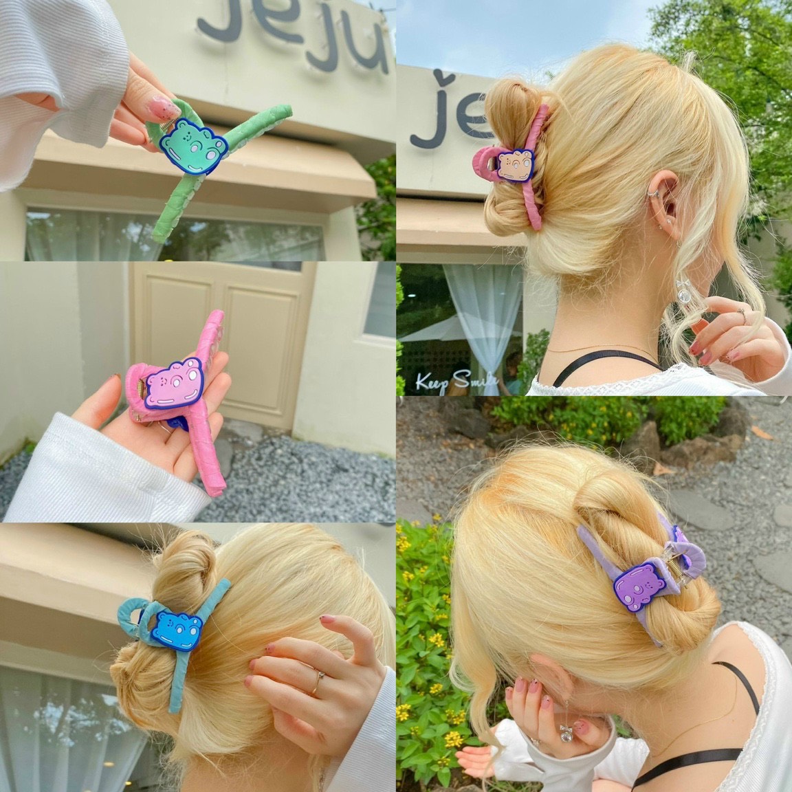 Kẹp Tóc Nhựa Đính Charm Siêu Cute Phong Cách Ulzzang - Kẹp Gắp Tóc Gắn Charm Cute Style Hàn Quốc