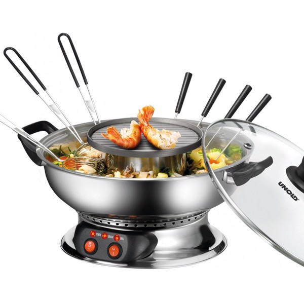 Nồi lẩu nướng 2 in 1 Unold 48746 Asia Fondue - hàng chính hãng