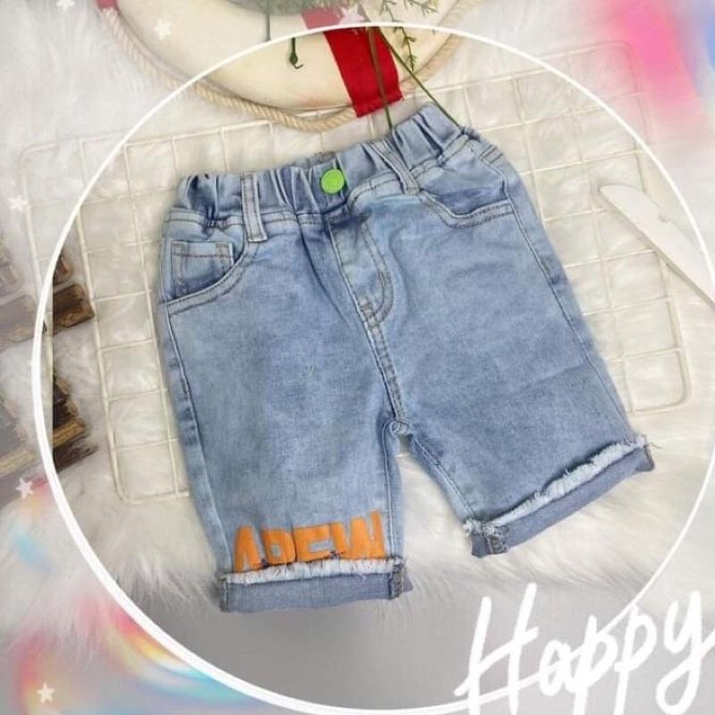 Quần jeans lửng STARKIDS cho bé trai size 10-50kg chất jeans nhập mềm mịn siêu dãn