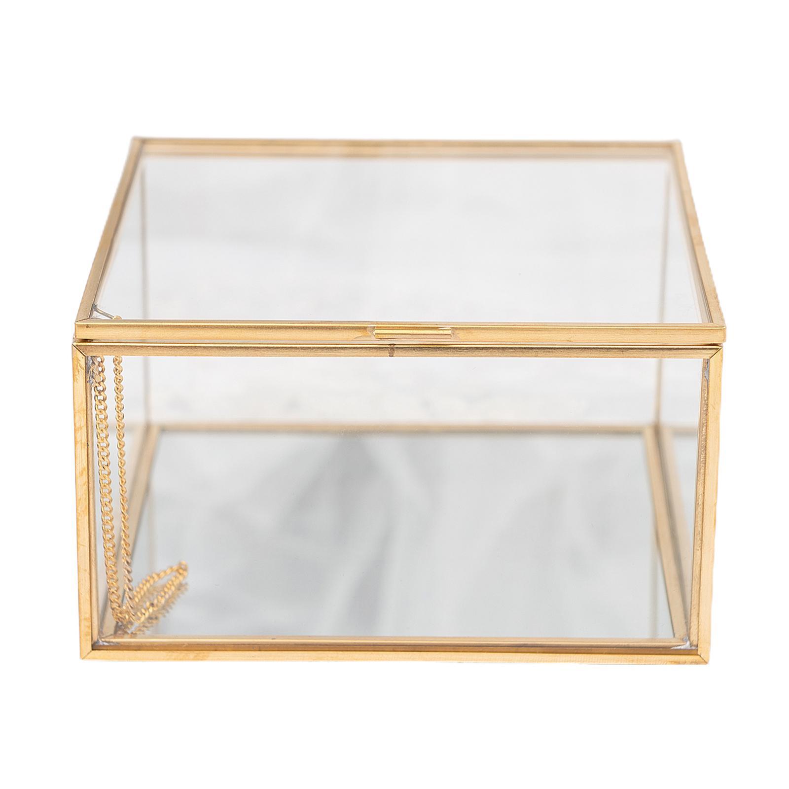 Glass Jewelry  Jewelry Trinket Glass Box for Storage and Display Rings
