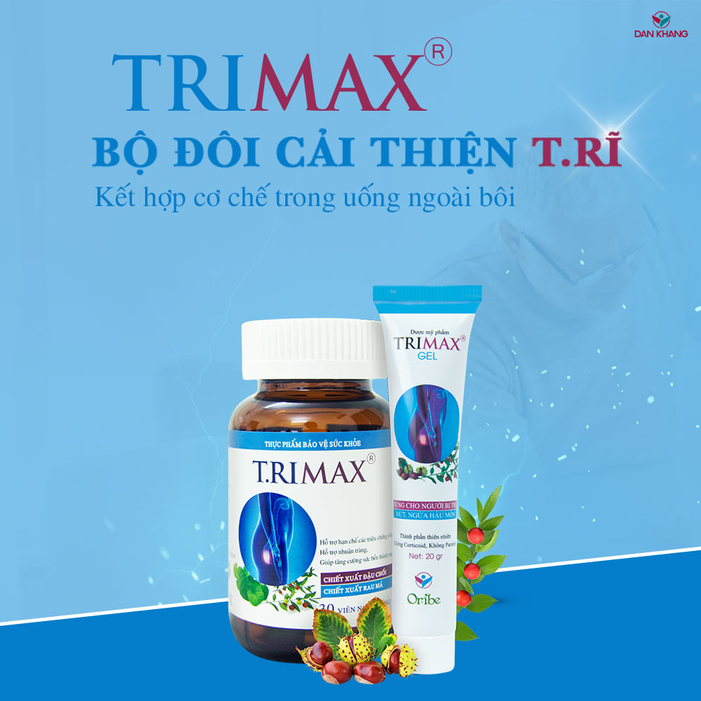 Combo Hỗ Trợ Ngăn Ngừa Các Triệu Chứng Của Trĩ Giúp Co Búi Trĩ Trimax