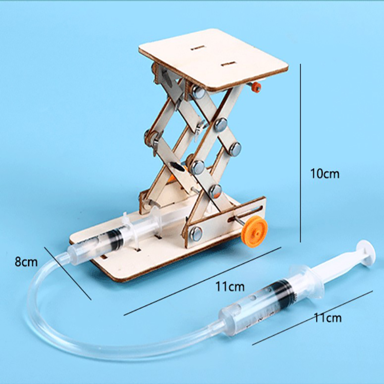 Đồ chơi trẻ em S27 thông minh sáng tạo STEM (STEAM) mô hình lắp ráp máy nâng thủy lực bằng gỗ