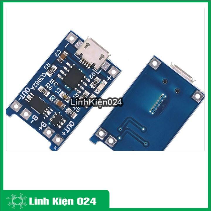 Mạch Sạc Pin Lithium TP4056 1A Micro USB V2 - Có IC Bảo Vệ Quá Dòng, Quá Áp