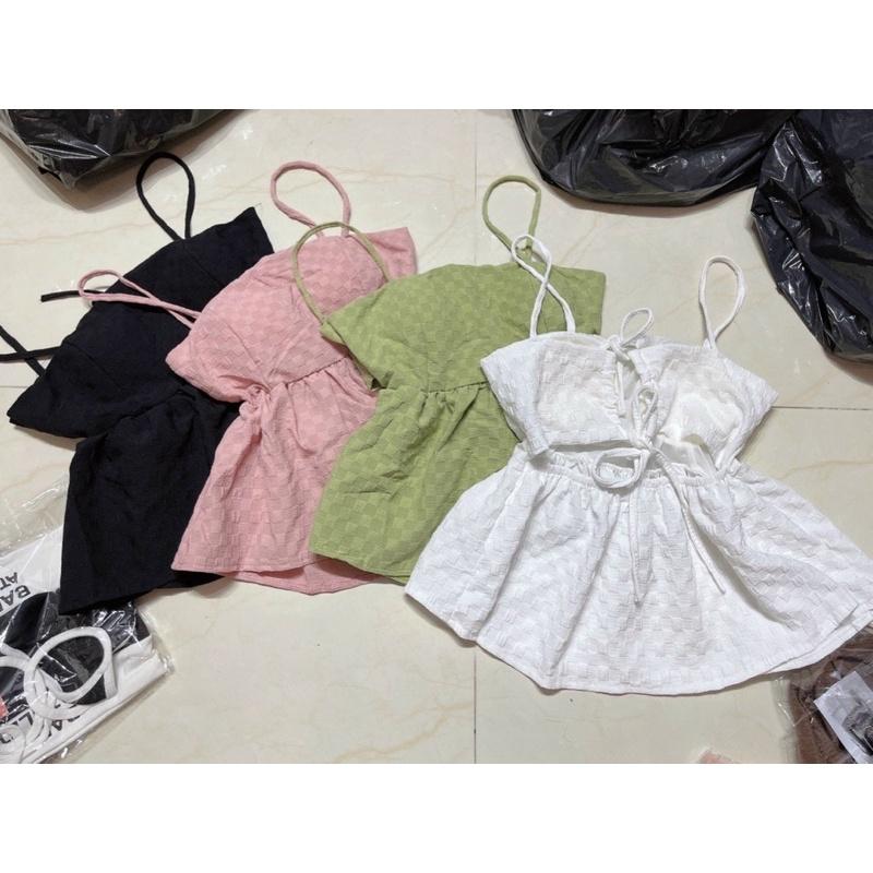 áo hai dây xốp đan lưng(có mút ngực