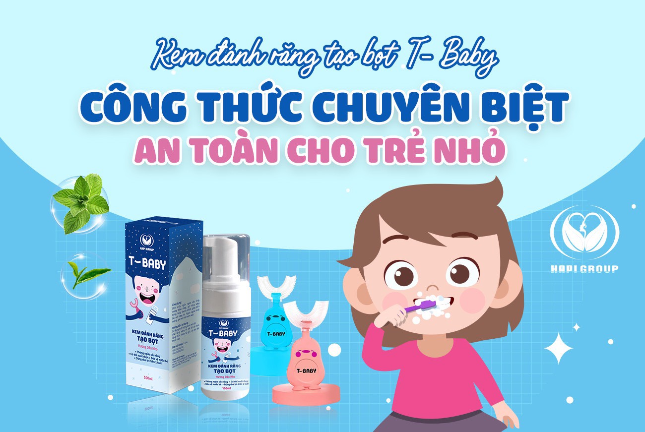 KEM ĐÁNH RĂNG TẠO BỌT T-BABY