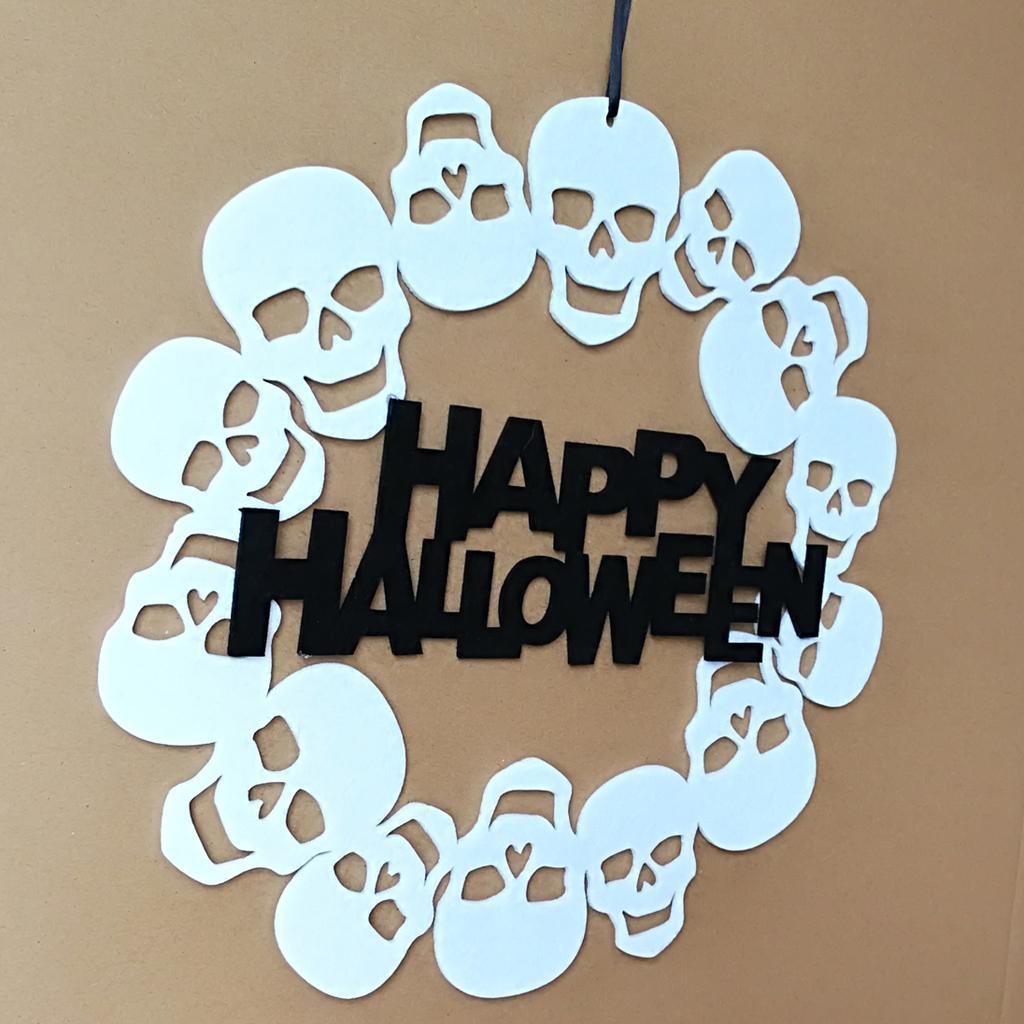 Happy Halloween skull Hanging Sign Wall Door Halloween Party Decor Supplies