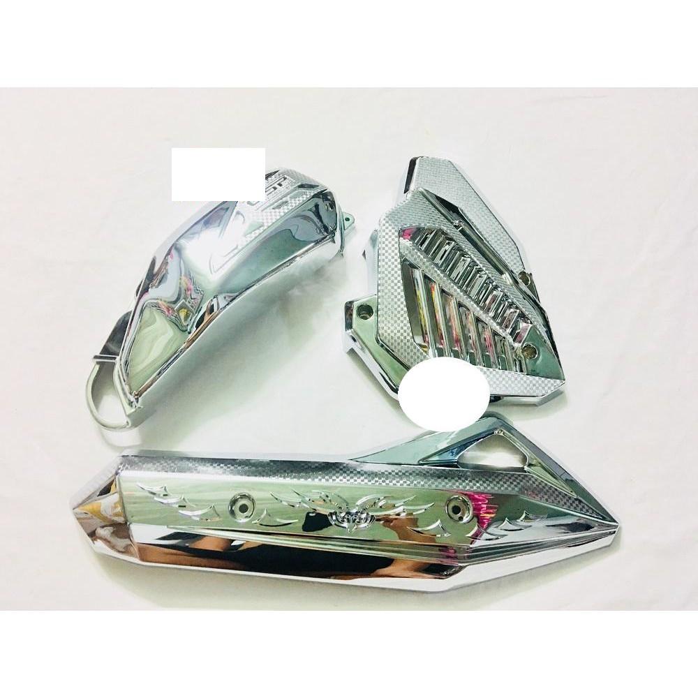Combo Bộ 3 món Ốp Pô,Pô E,Két nước dành cho xe Airblade đời 2016>>>2019