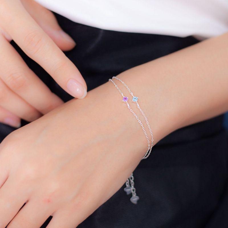 Lắc tay bạc đính đá cao cấp YN JEWELRY