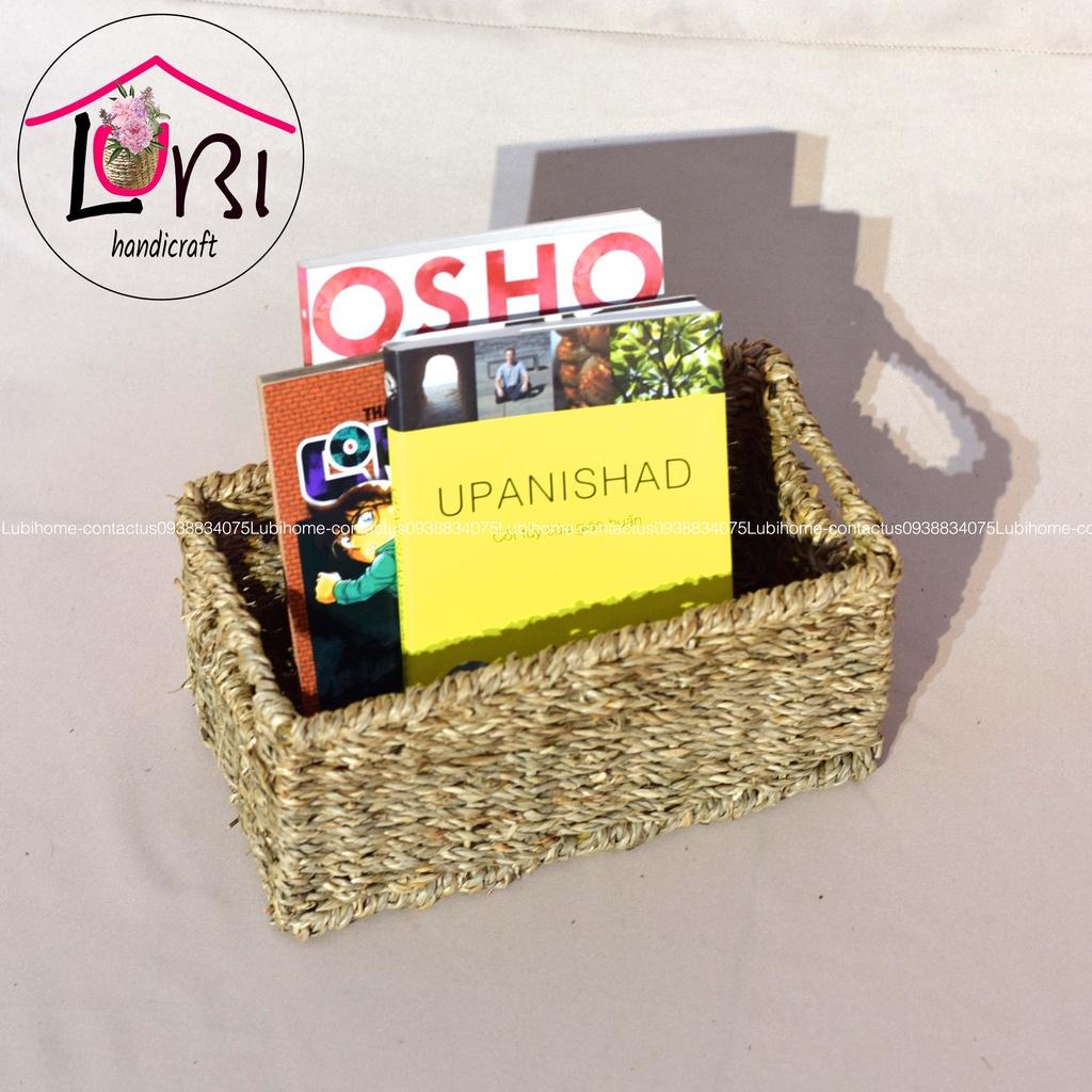 Lubihandicraft - Khay cói đựng đồ văn phòng nhỏ xinh