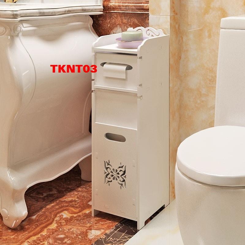 Tủ nhà tắm có cánh 3 tầng ( KT 90x32x26cm) TKNT01 - Tủ lắp ráp đa năng