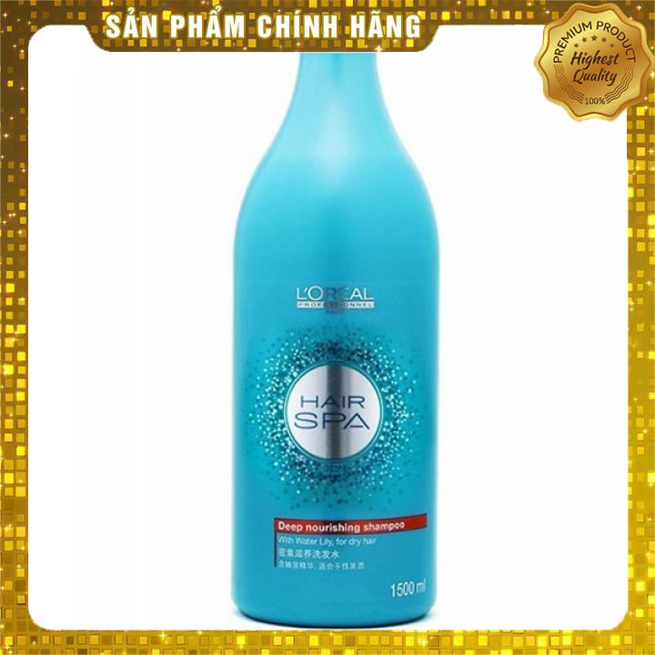 Dầu gội L'oreal Hair Spa Deep Nourishing shampoo suôn mượt cho tóc khô 1500ml