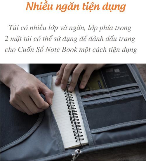 Túi đựng văn kiện giấy tờ tài liệu văn phòng đa năng gấp gọn du lịch Mai Lee - Hàng chính hãng