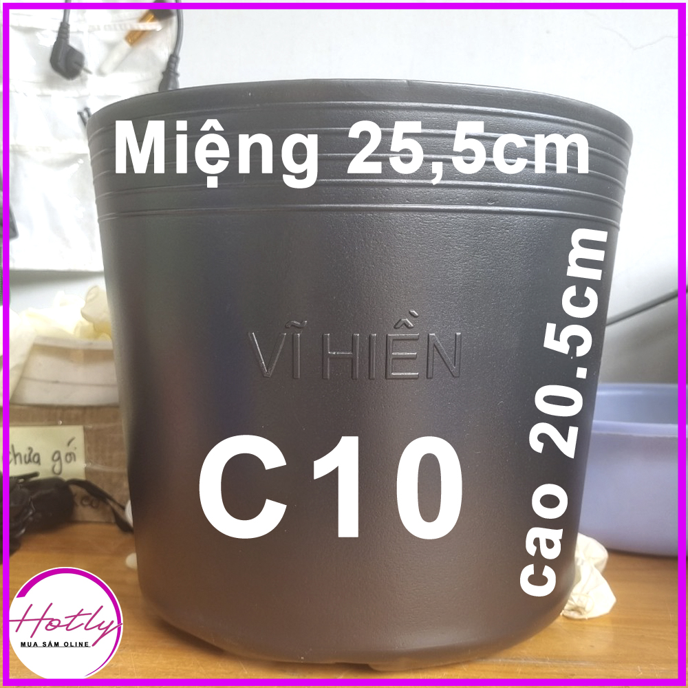 50 Chậu C10 25.5x20.5cm nhựa PE dẻo trồng cây bền từ 5 đến 10 năm-77105