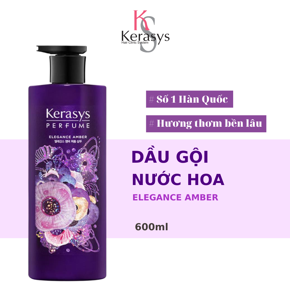 Dầu Gội Kerasys Elegance Amber Cao Cấp Hàn Quốc Hương Nước Hoa Hổ Phách 600ml