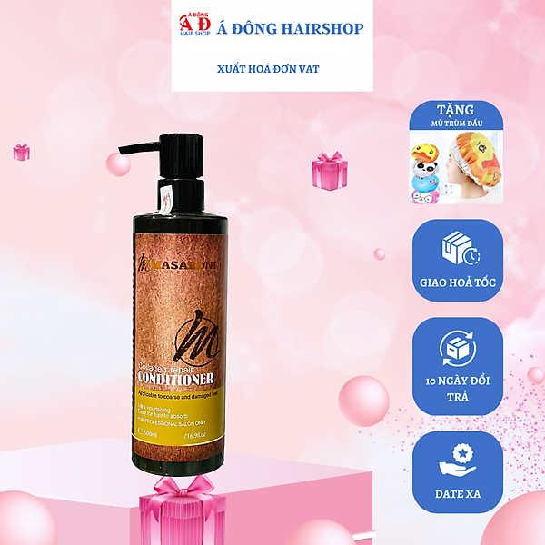 Dầu xả Masaroni Collagen Rich Biotin Repair Conditioner phục hồi siêu mượt tóc Canada 500ml