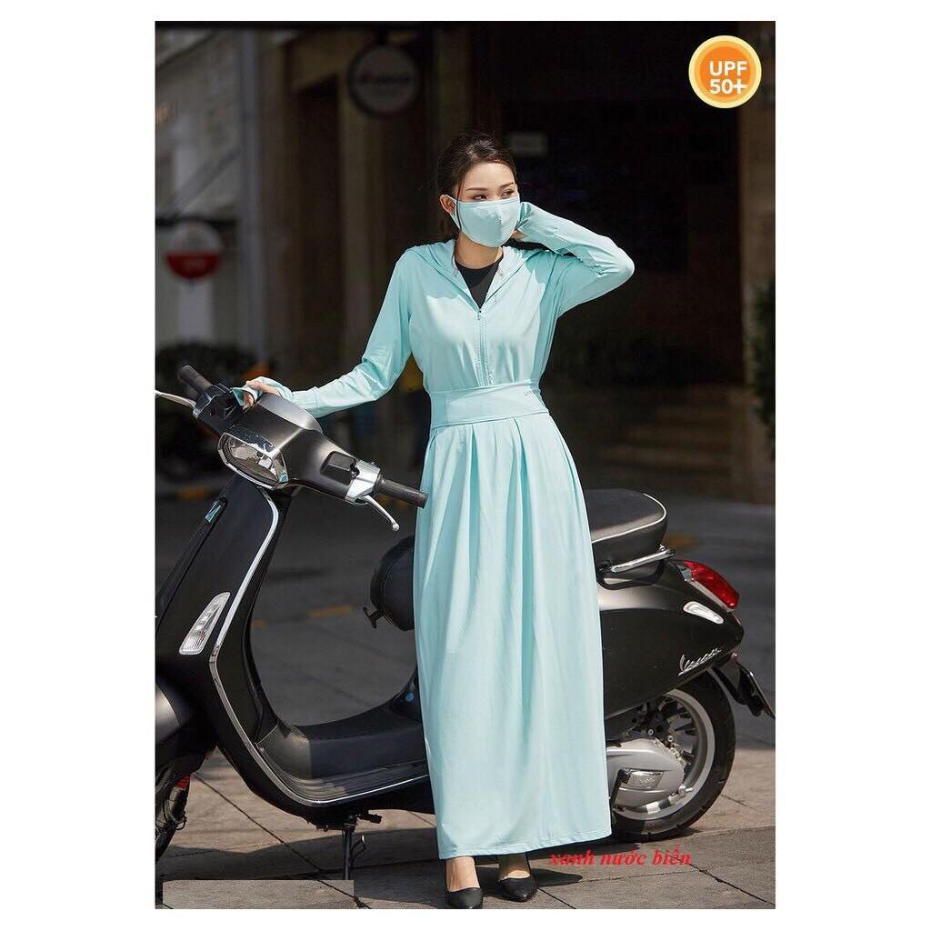 Áo chống nắng nữ dài 2 lớp - áo khoác nắng dài 2 lớp - chống tia UV - xuất nhật