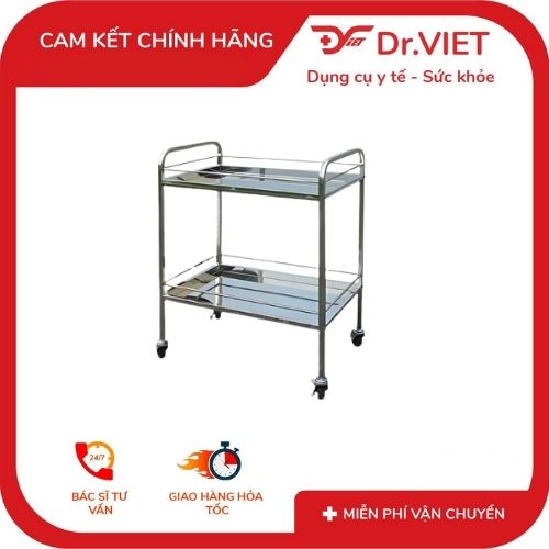 Xe đẩy DCG-38 - 50x80 - 2 tầng - có tay đẩy