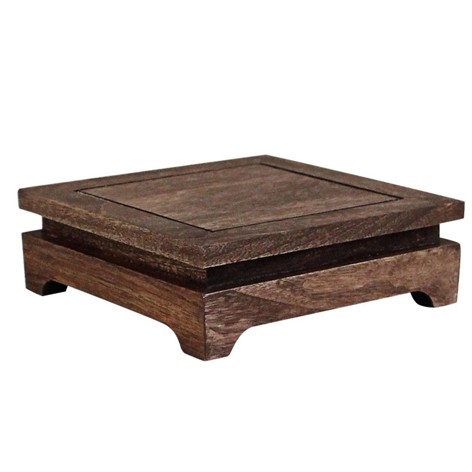 Wooden Display Stand Rectangular Base for Collectibles Craft Base Sculpture Keepsake Display Base Figurine Stone Square Decor Wood Base