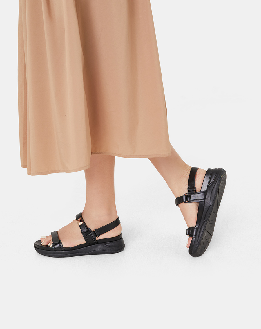 Giày Sandal Nữ 5cm Thời Trang JUNO Thể Thao Phối Khoá Trang Trí SD05103
