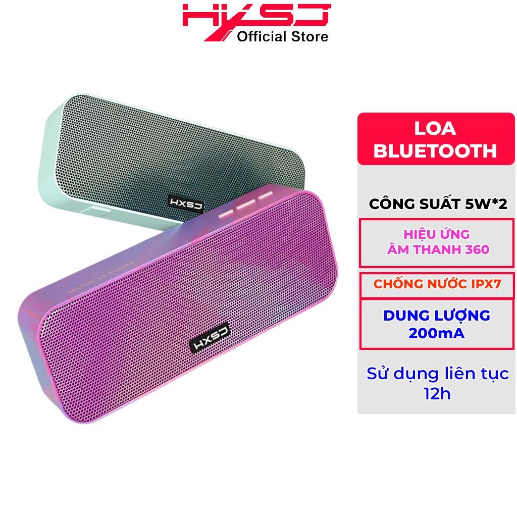 Loa bluetooth HXSJ V6 Bản Mở Rộng Hỗ Trợ Kết Nối Bluetooth 5.0, Thẻ Nhớ, USB, Công suất 2 loa 10W Nhiều Màu Sắc - Hàng Chính Hãng