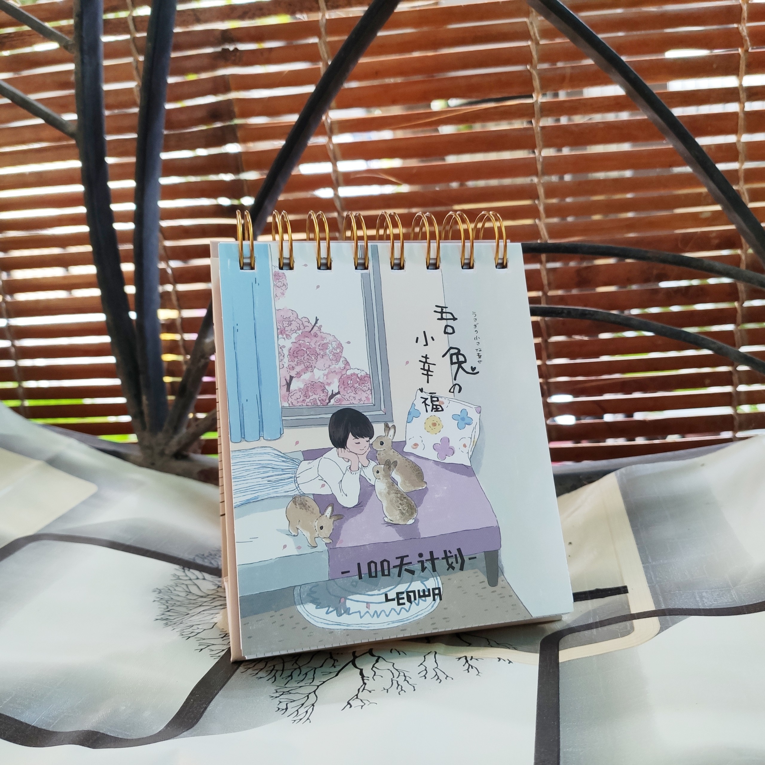 Sổ Kế Hoạch Lò Xo 100 Ngày - 100 Days Daily Planner Notebooks - Cô Gái Và Con Thỏ