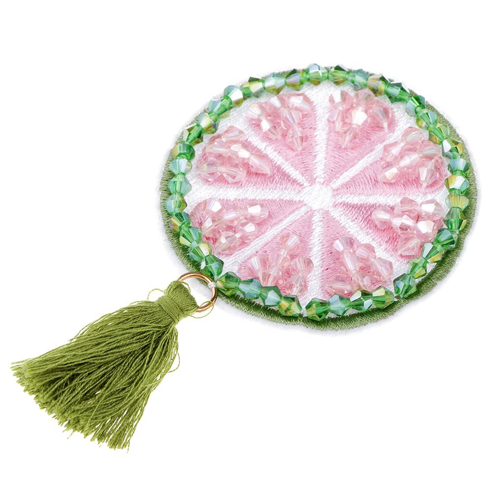 Iron /Sew On Lemon Beads Rhinestones Patch Applique For Clothes Bags Decor
